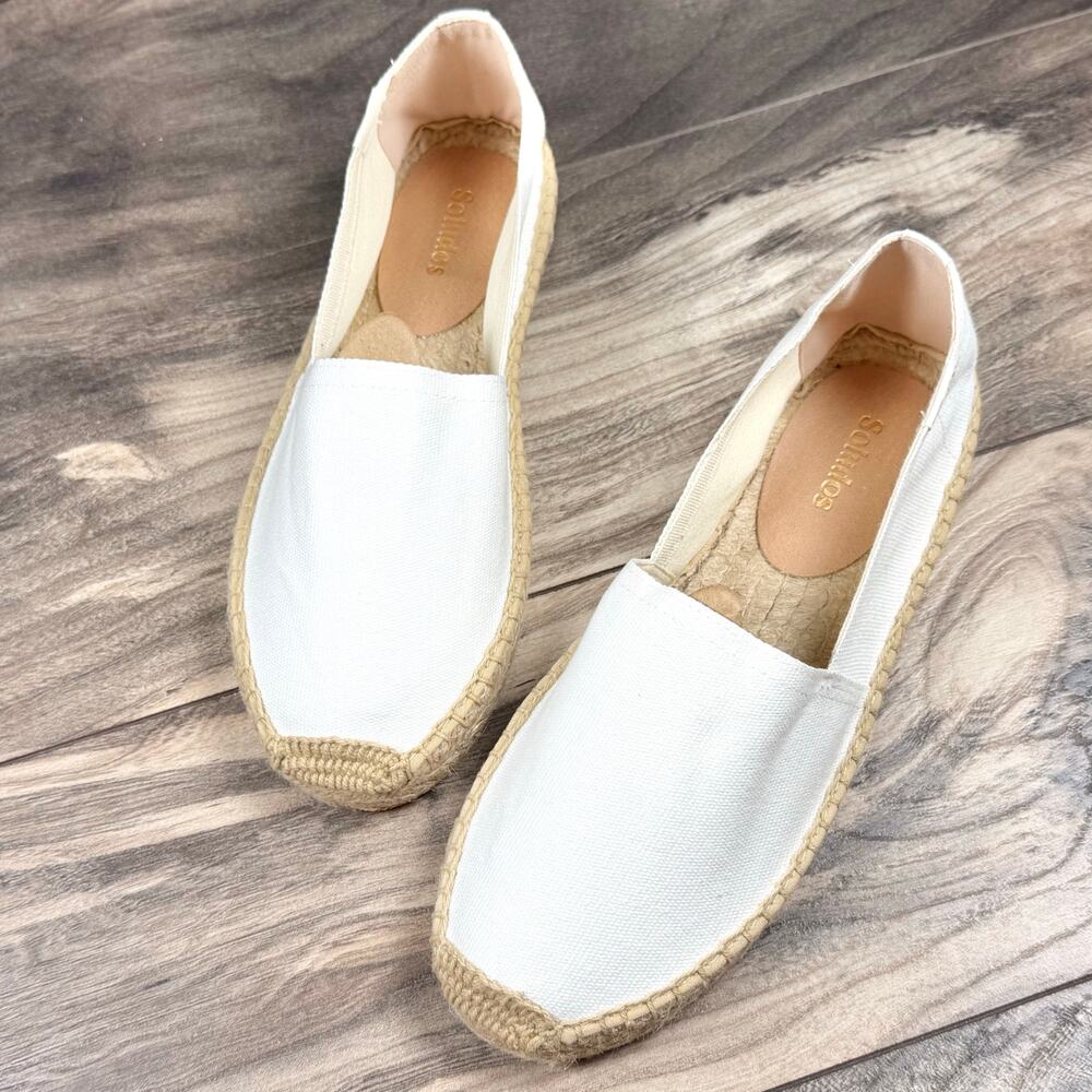 NIB Soludos Dali Original Espadrille Flats Loafers White Canvas 7 - Picture 5 of 12